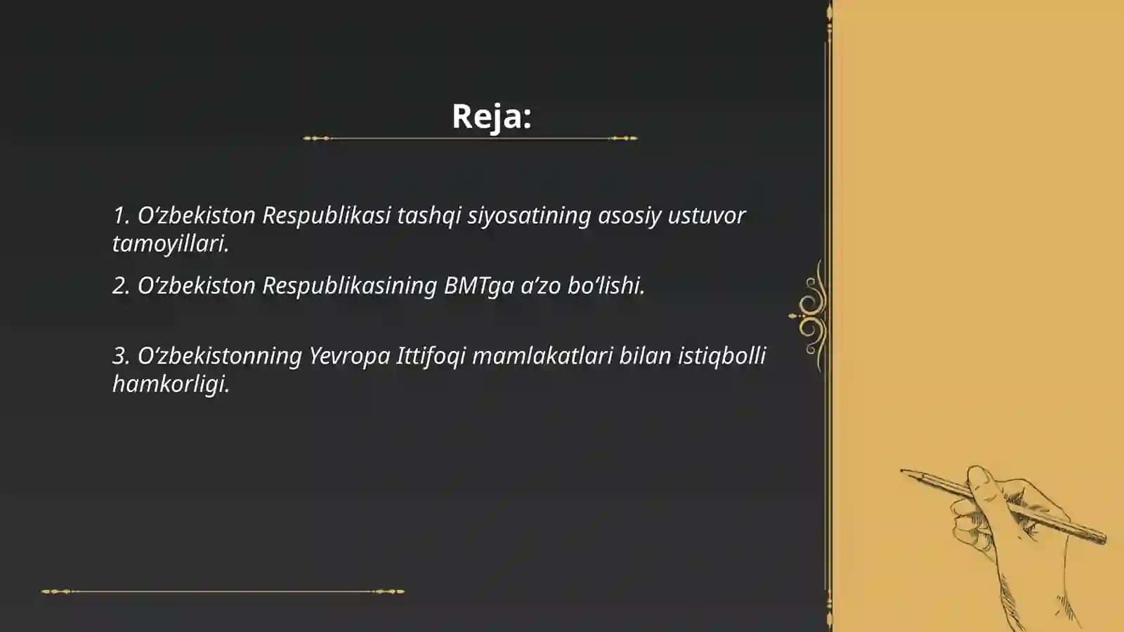 O‘zbekiston va jahon hamjamiyati 2