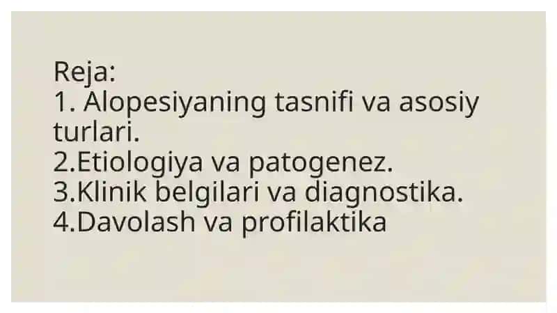 Alopesiya, zamonaviy davolash usullari 2