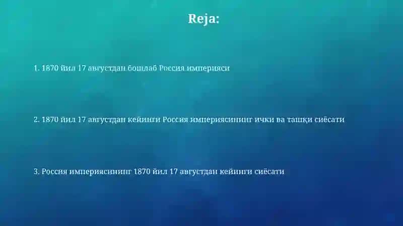XVII-ASRDAN 1870-YILGACHA ROSSIYA IMPERIYASI 2