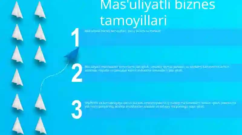 Mas'uliyatli biznes tamoyillari 2