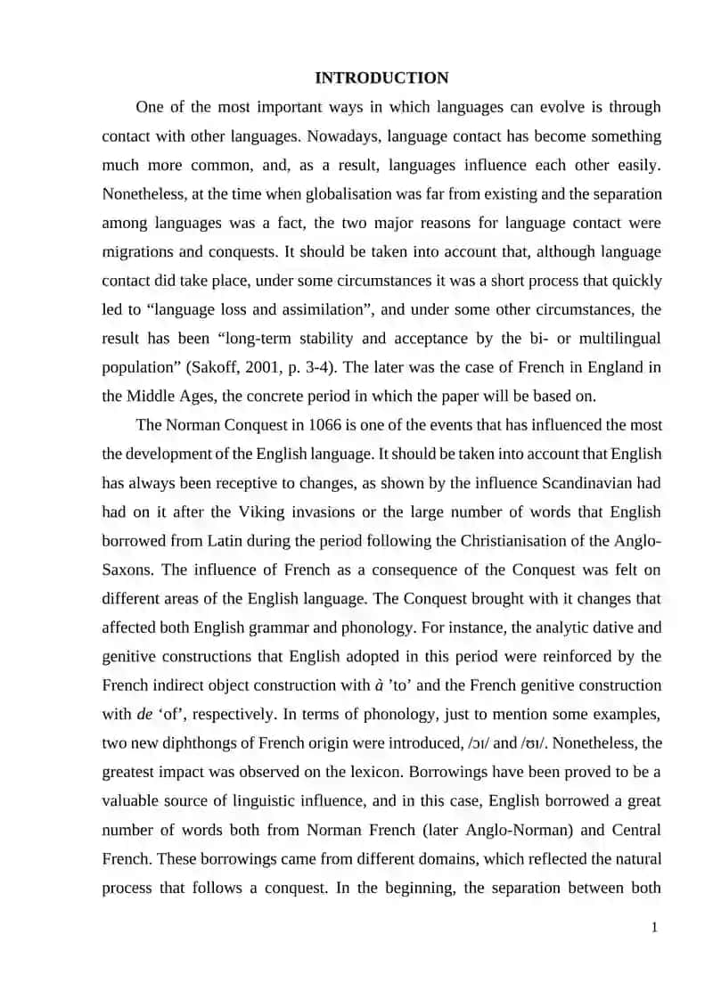 THE FOREIGN (FRENCH) INFLUENCE ON THE DEVELOPMENT OF THE ENGLISH LANGUAGE 2