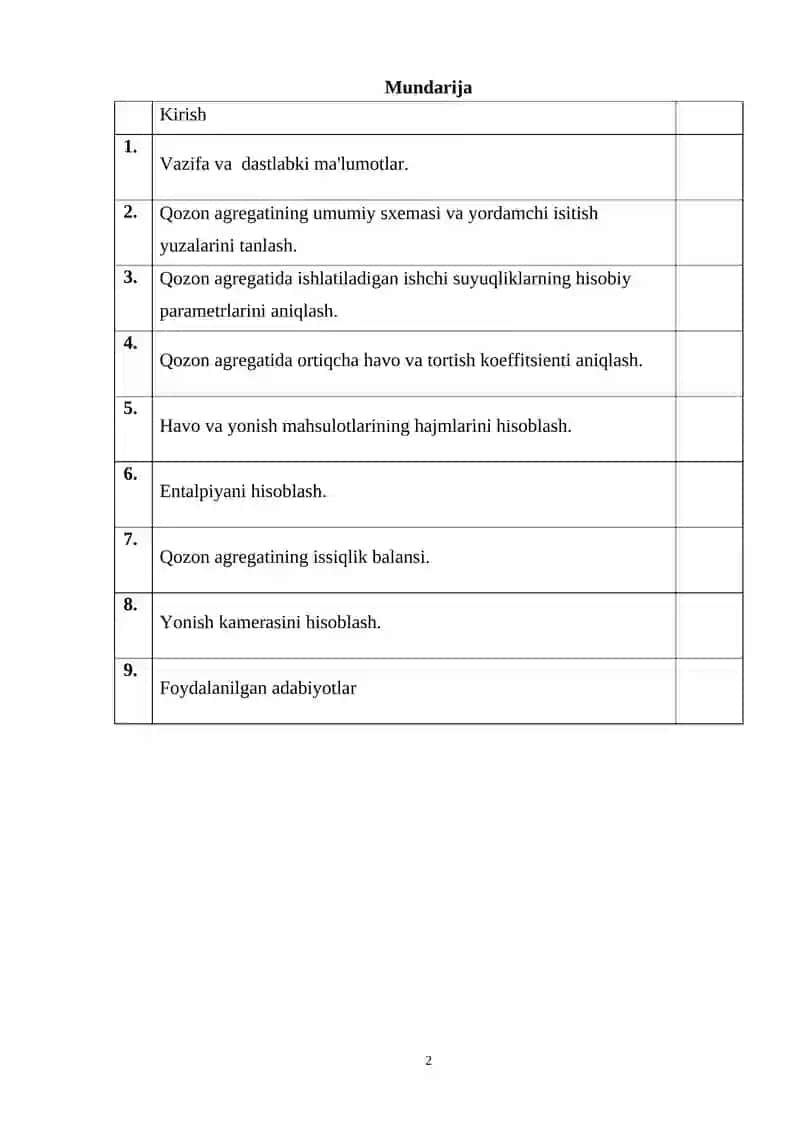 Qozon agregatlari (KURS ISHI) 2