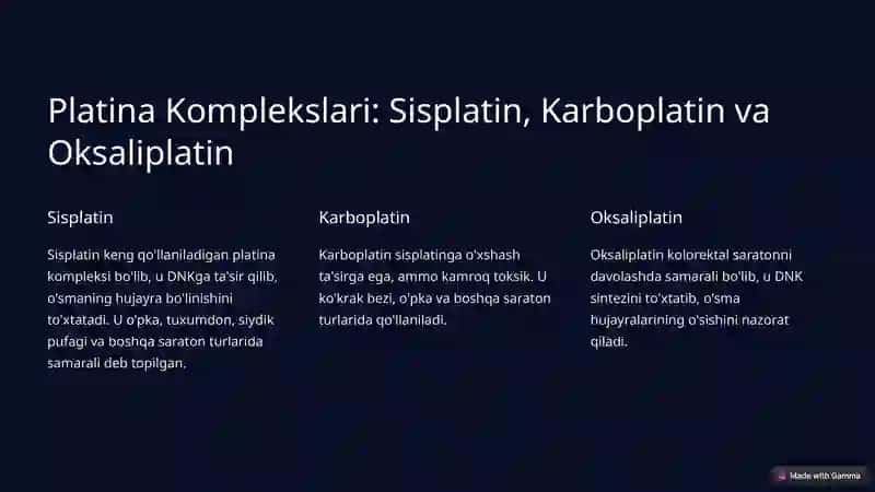 Platina Komplekslari 2