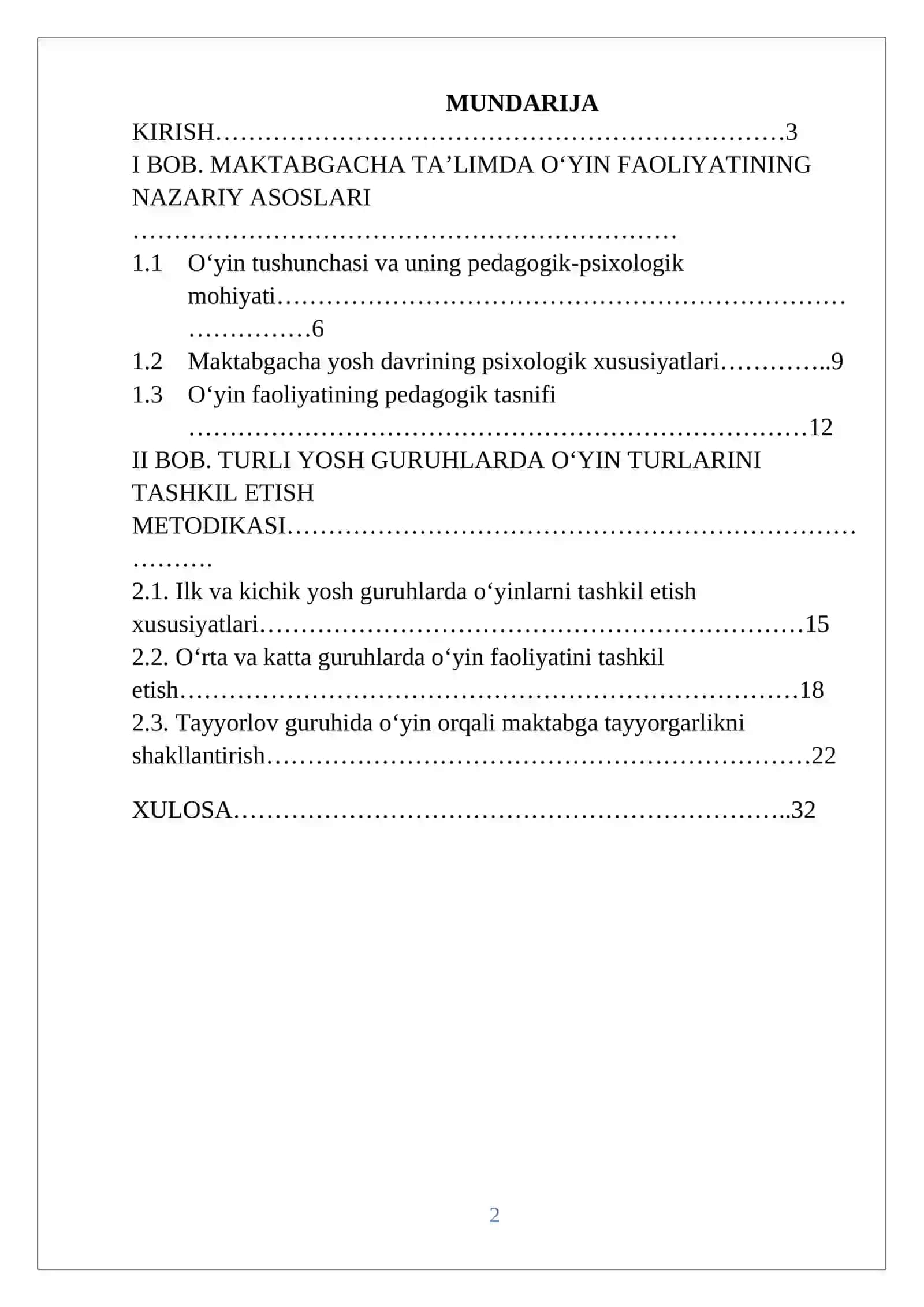 TURLI YOSH GURUHLARDA OʻYIN TURLARINI TASHKIL ETISH METODIKASI 2