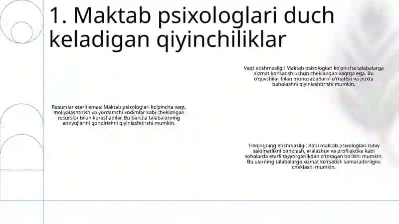Maktabda Psixolog Muommolar 2