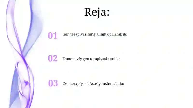 Gen terapiyasi va uning zamonaviy amaliyoti 2
