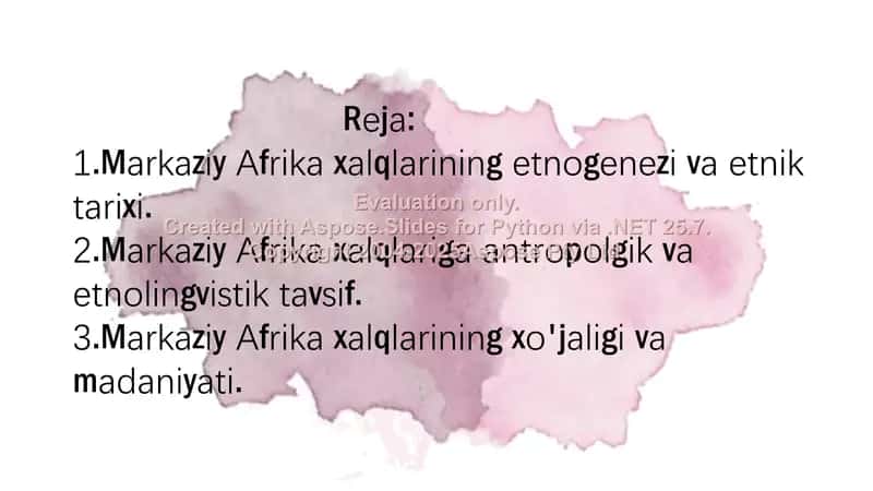 Markaziy Afrika xalqlari ma'naviy madaniyati 2