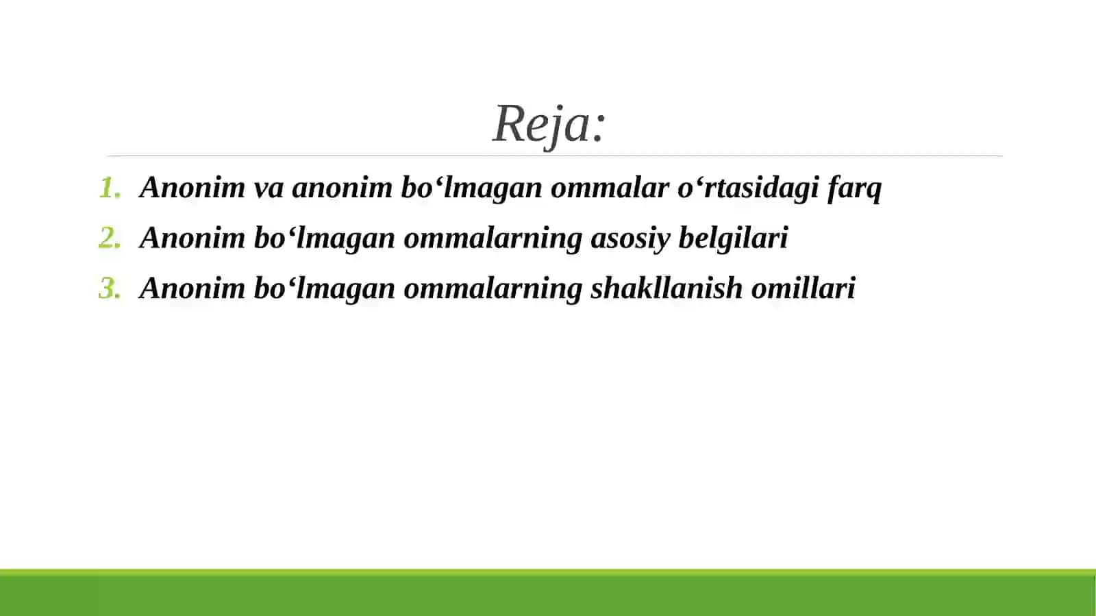 Аnonim bo‘lmagan ommalar 2