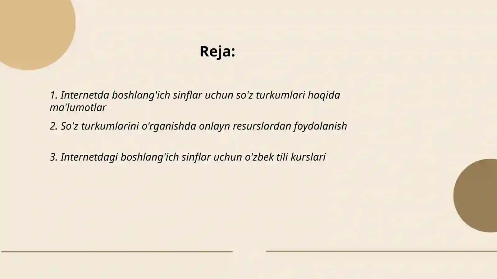 Internetdagi boshlang'ich sinflar uchun so'z turkumlari 2