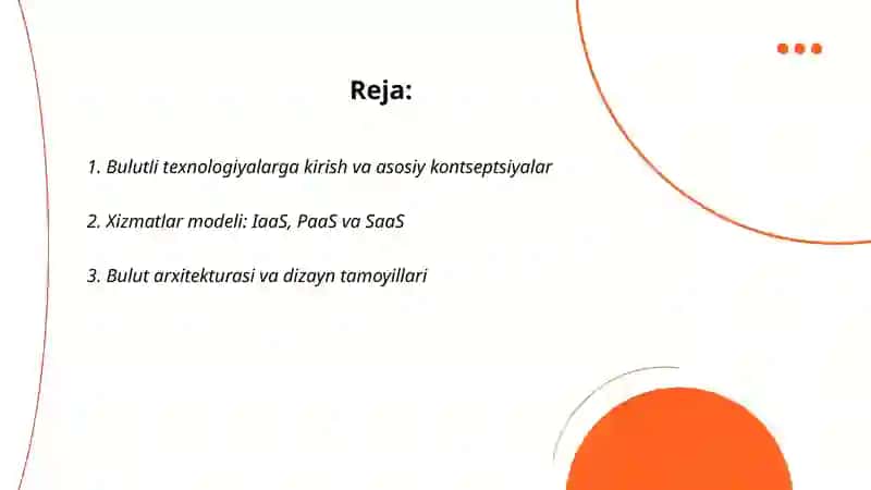 Bulutli texnologiyalar va ular bilan ishlash 2