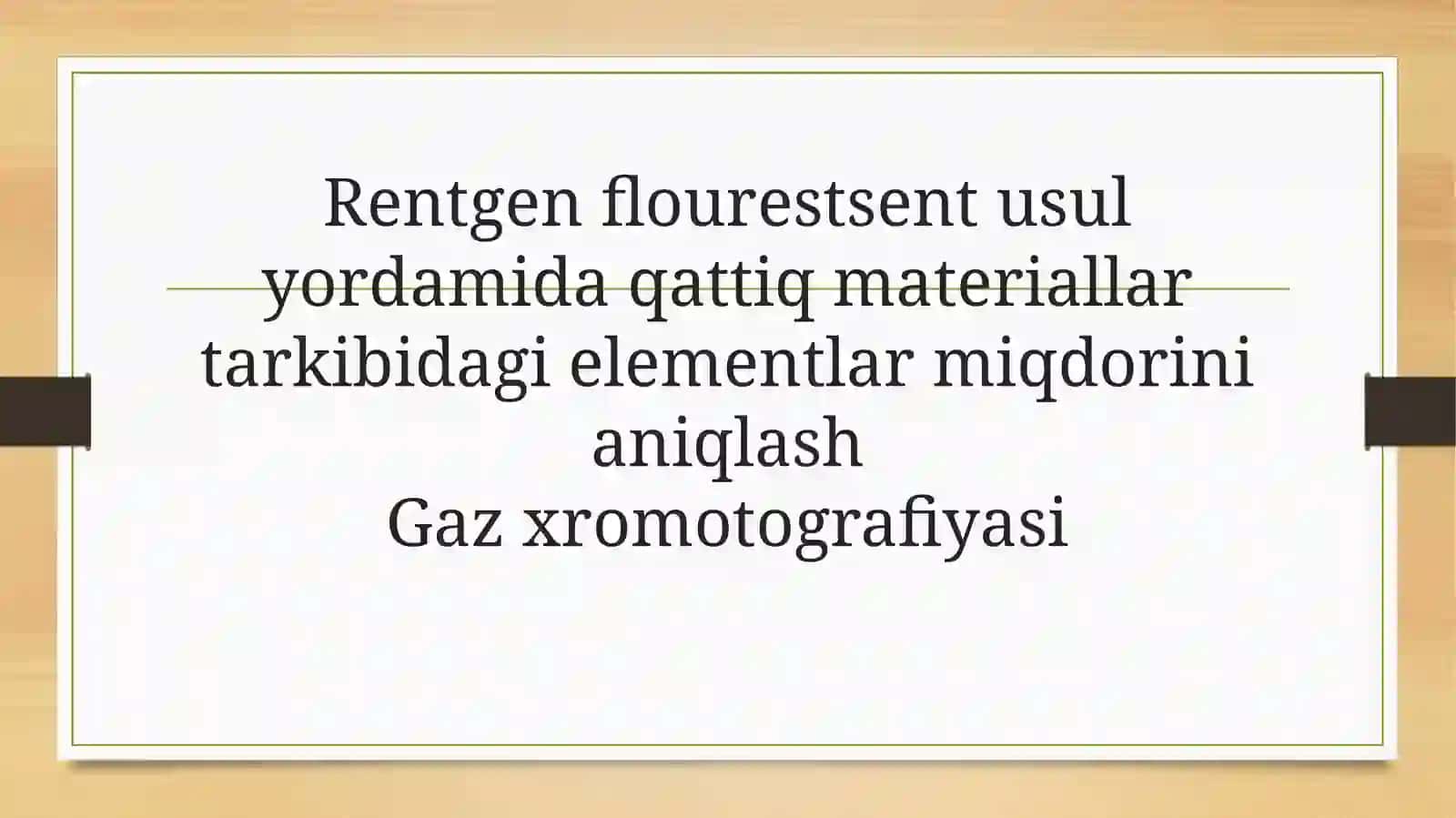Rentgen-fluorescent analiz (RFA) 2