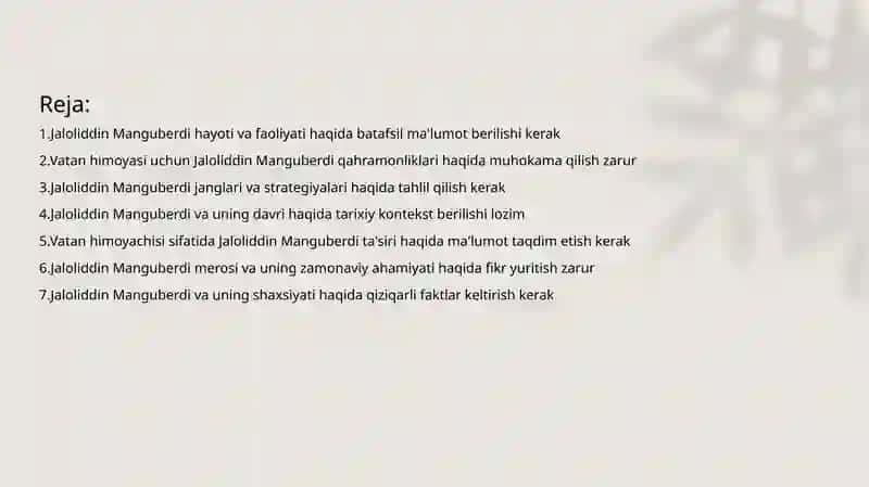 Jaloliddin Manguberdi Vatan himoyachisi 2