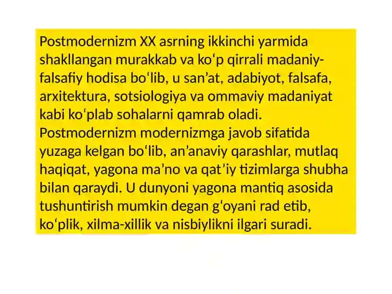 Postmodernizm 2