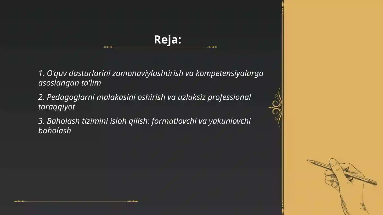 Ta’lim tizimidagi islohotlar 2