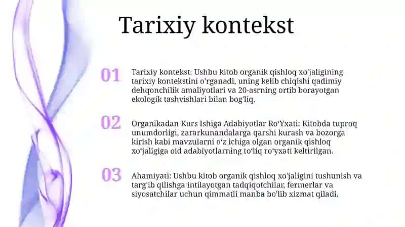 Organikadan Kurs Ishiga Adabiyotlar RoʻYxati 2
