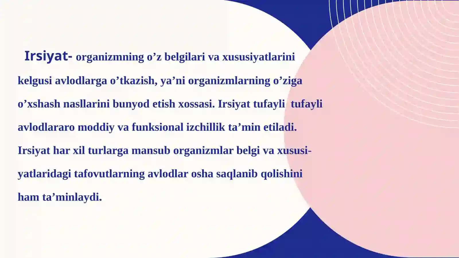 irsiy va irsiy bo’lmagan o’zgaruvchanlik va kasalliklar 2