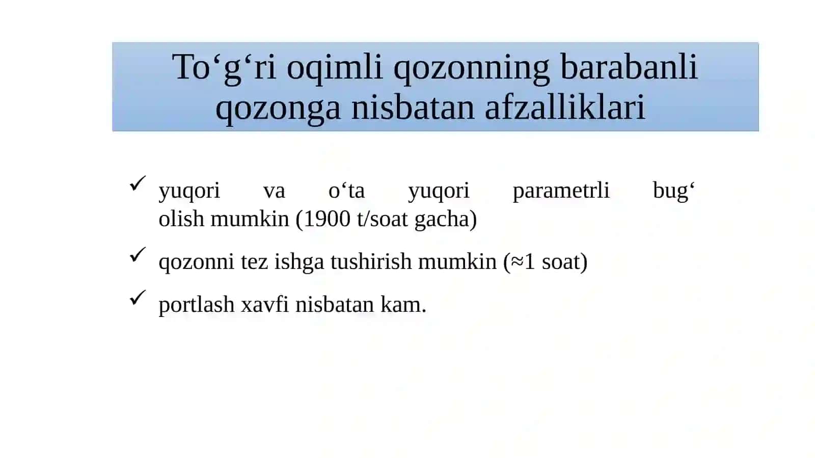 Qozonqurilmasining issiqlik balansi 2