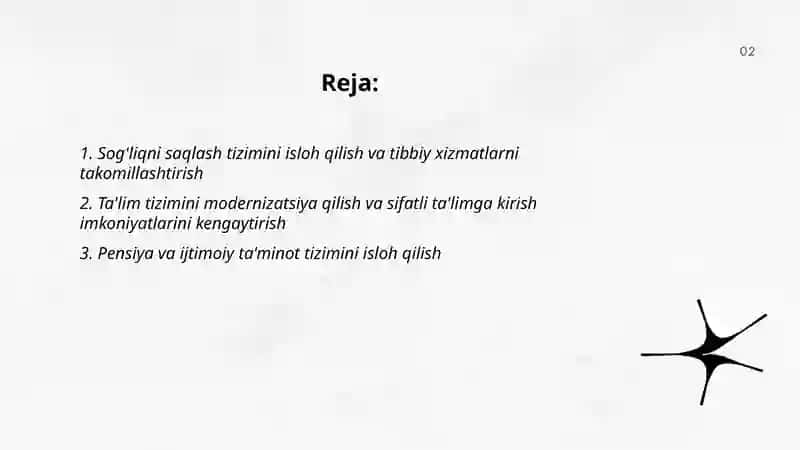 O'zbekiston Respublikasida ijtimoiy sohadagi islohotlar 2
