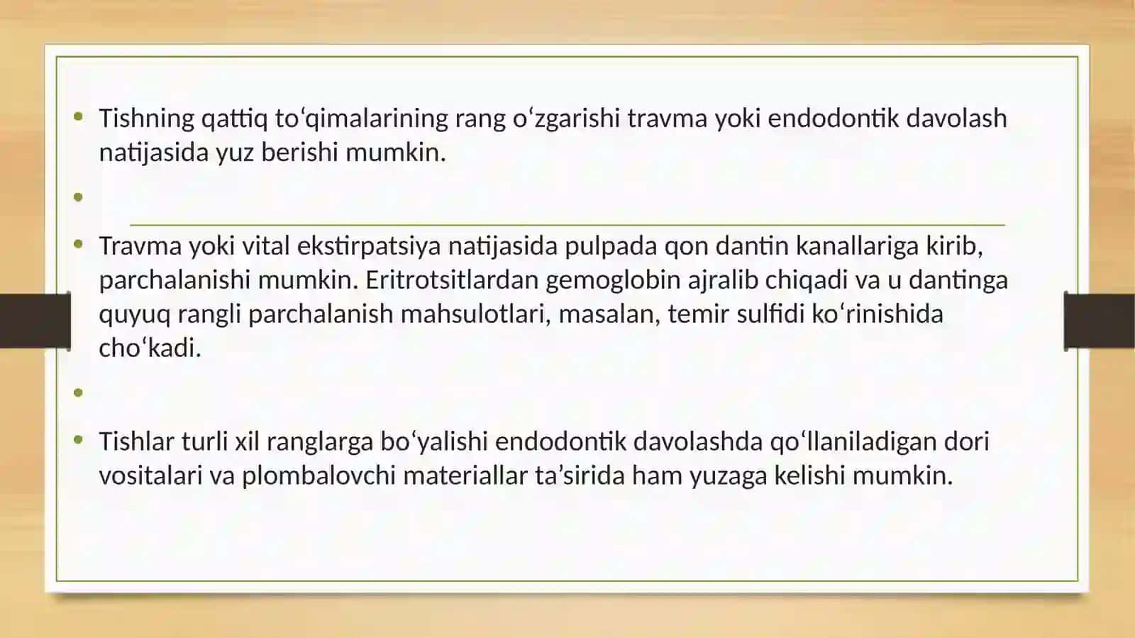 Oqartirish va restavratsiya 2