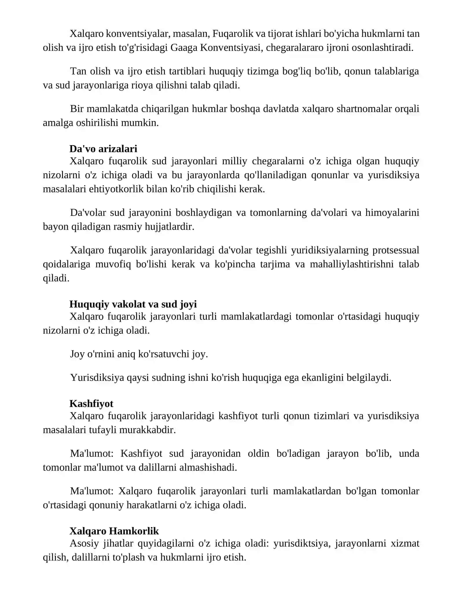 Xalqaro fuqarolik protsessi 2