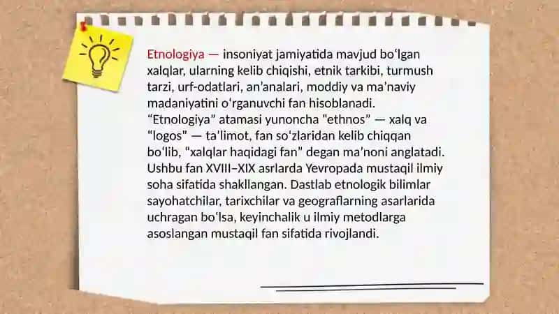Etnologiya faniga oid maxsus atamalar 2