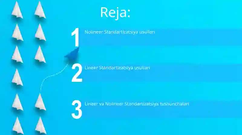 Nolineer Standartizatsiya usullari 2