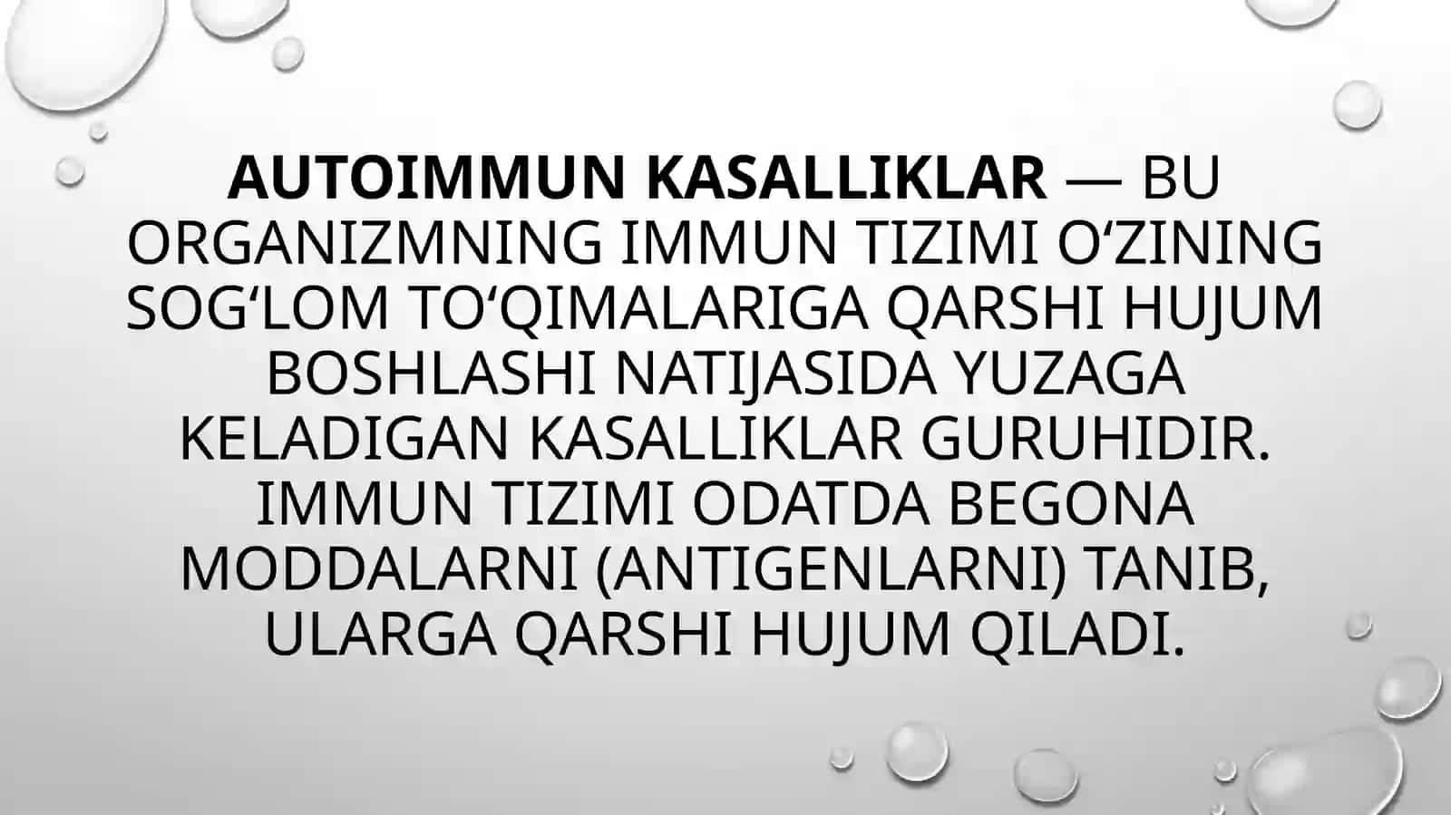 Autoimmun va allergik kasalliklar kelib chiqishi, kechishi, diagnostikasi 2