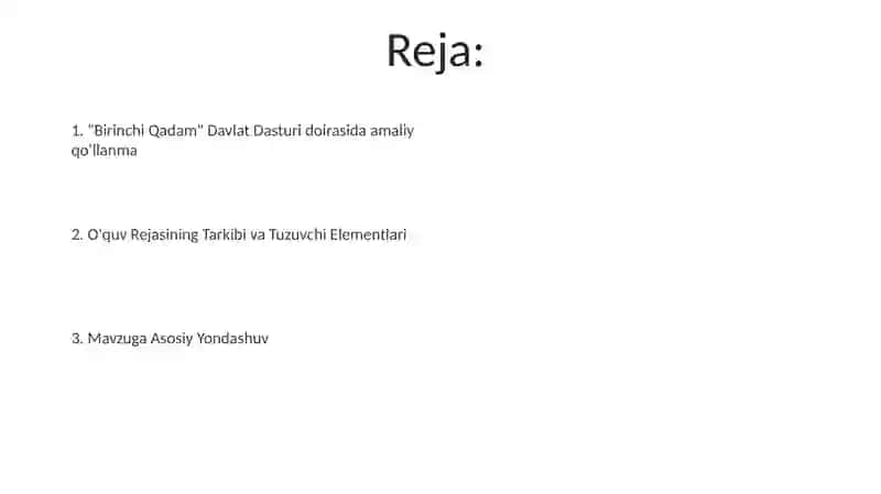 "Birinchi Qadam" Davlat Dasturi 2