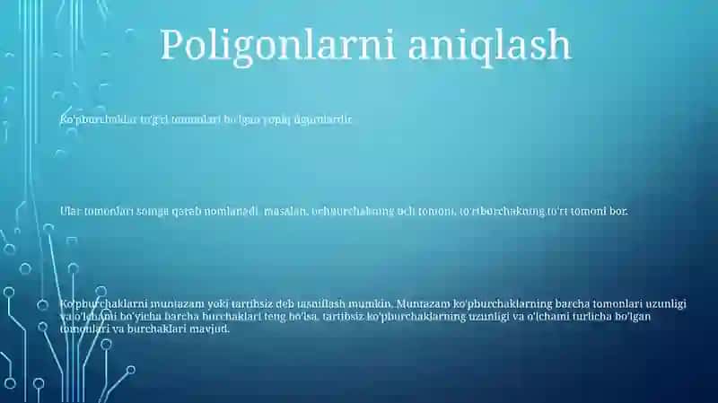 Ko'pburchaklar Haqida Ma'Lumot 2