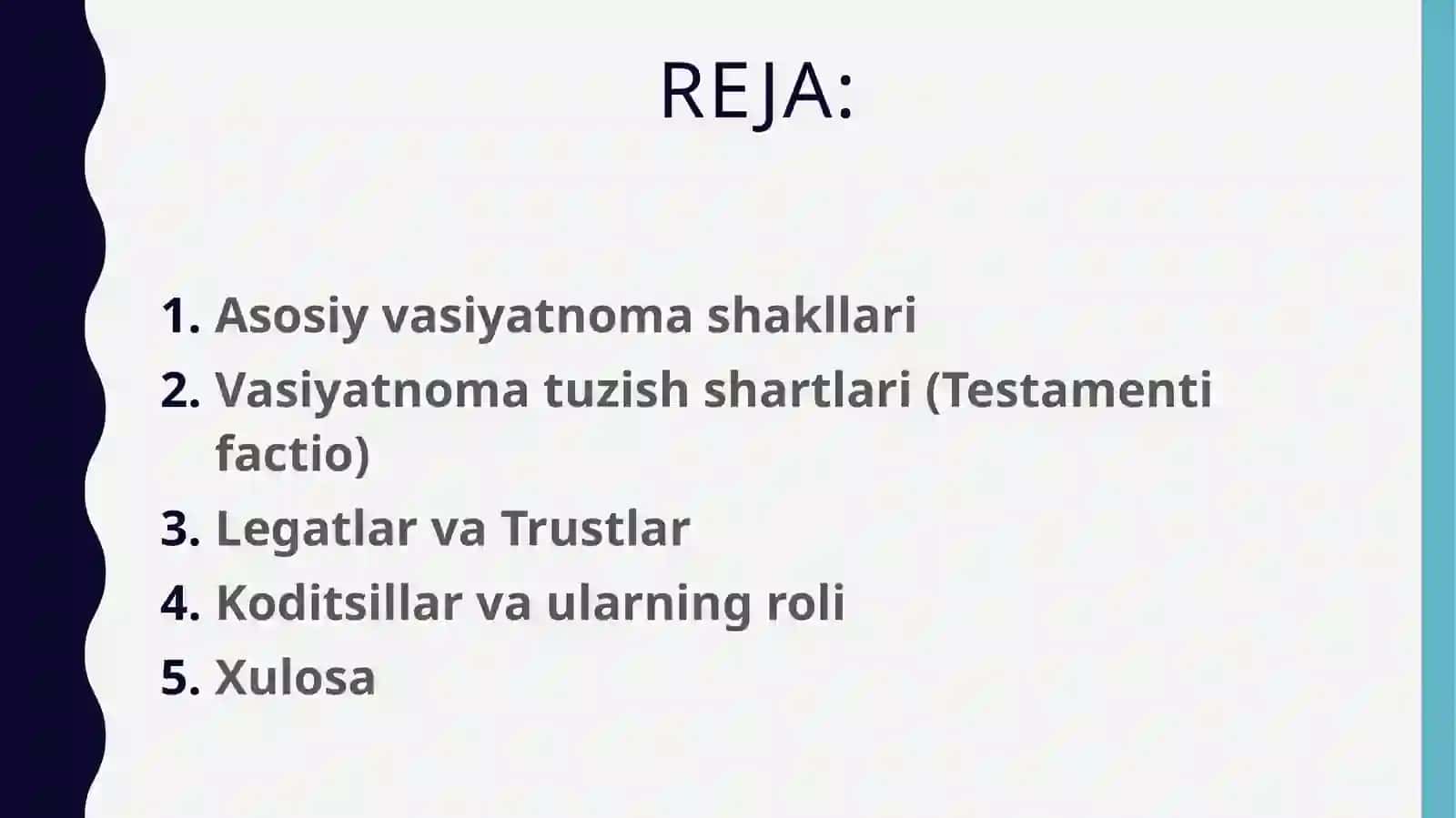 Rim huquqida vorislik: Meros orqali 2