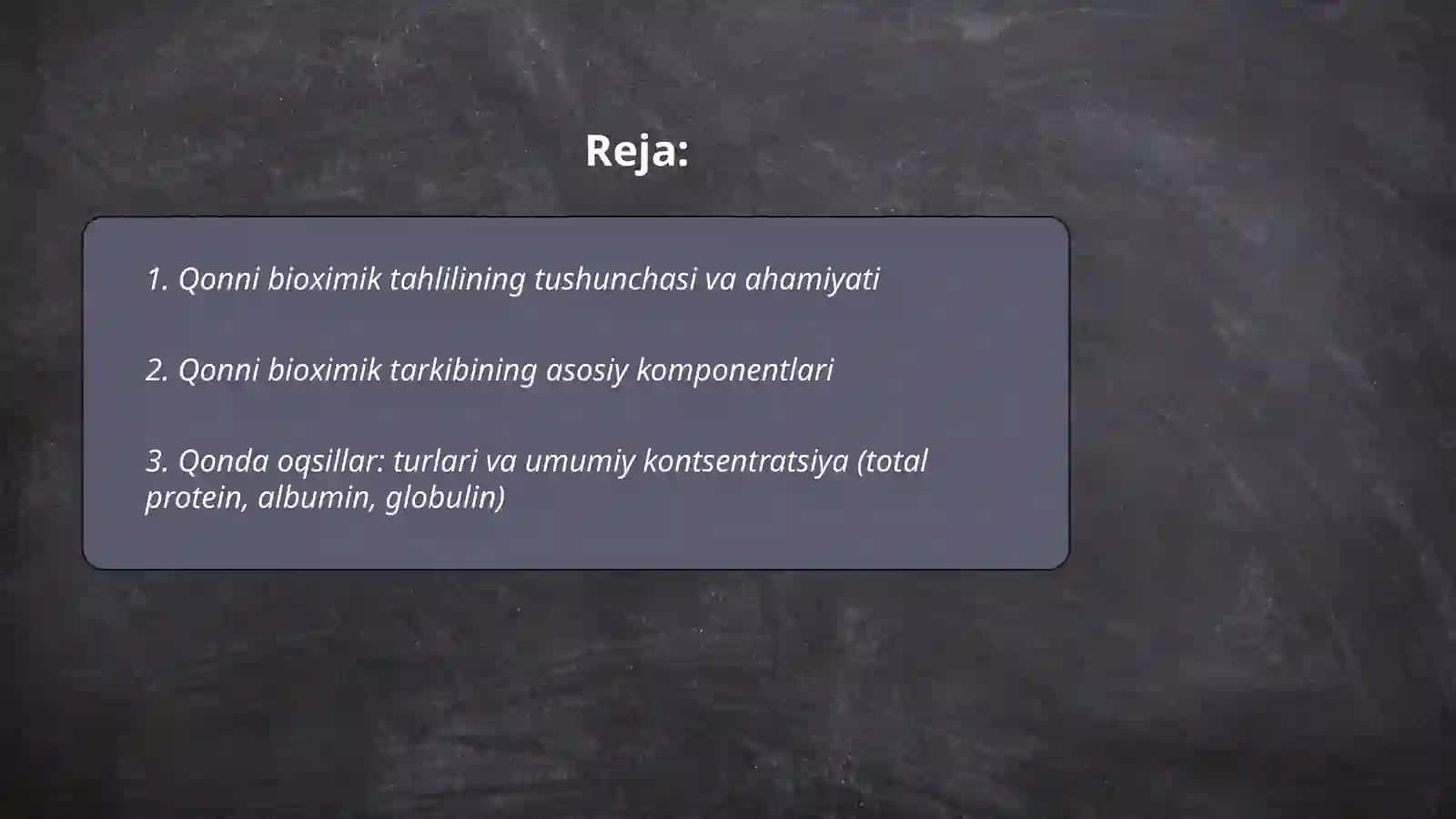 Qonni bioximik taxlili 2