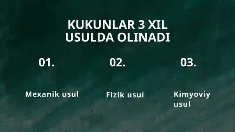 Kukunlarning kimyoviy usulda olinishi 2