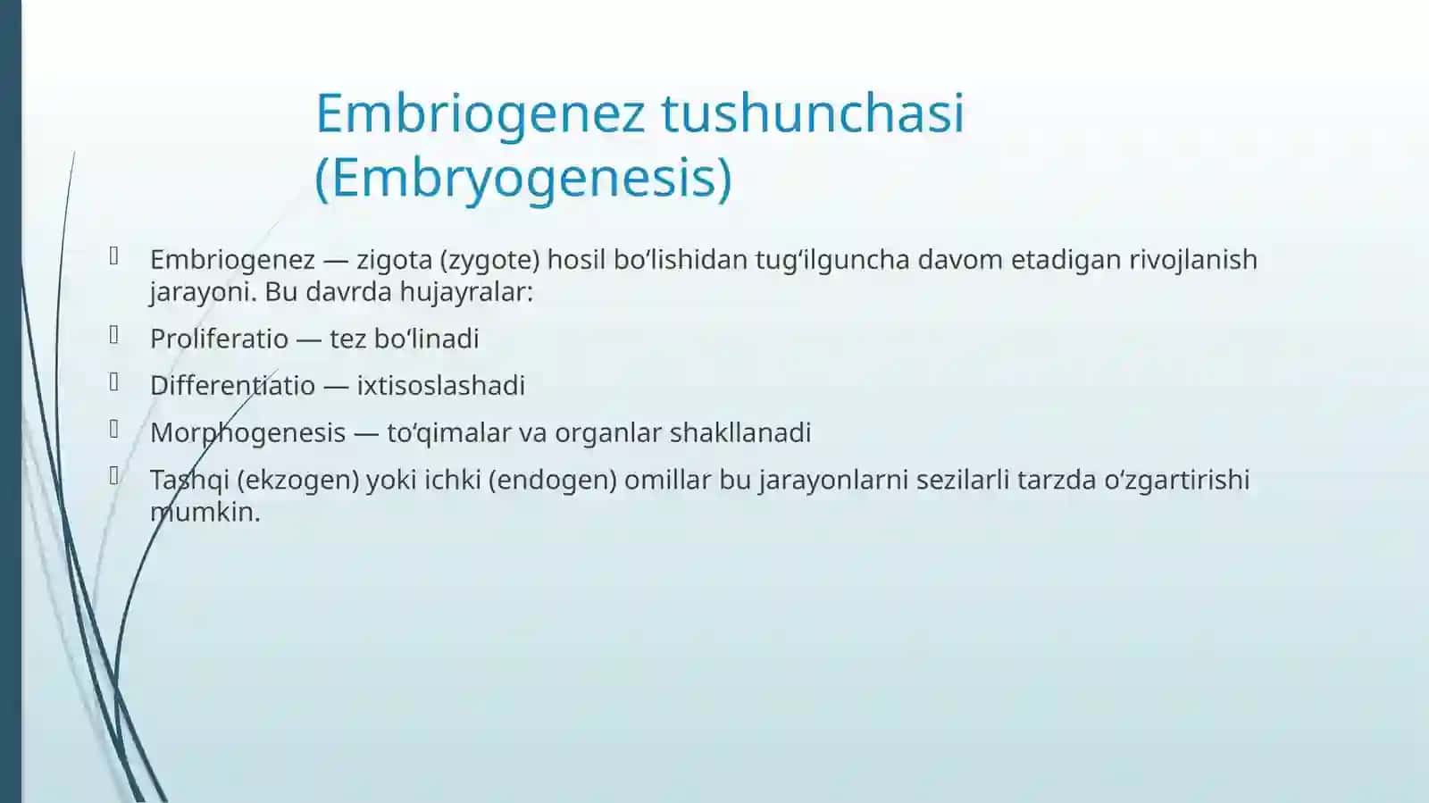 Odam embriogenezining qaltis davrlari 2