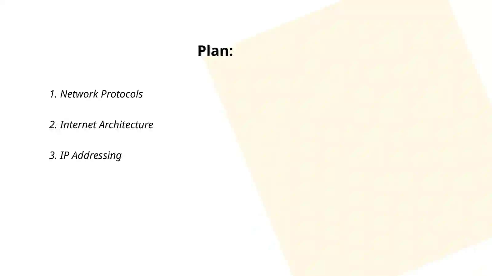 Internet Networks Plan 2