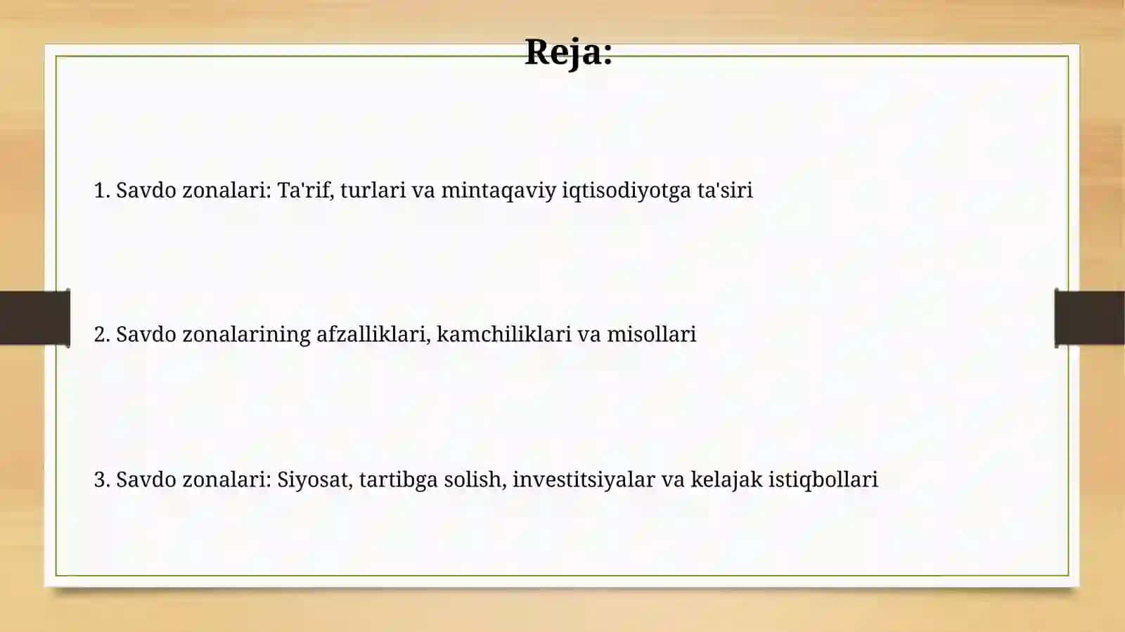 Savdo zonalari va ularning hududiy iqtisodiyotdagi o‘rni 2