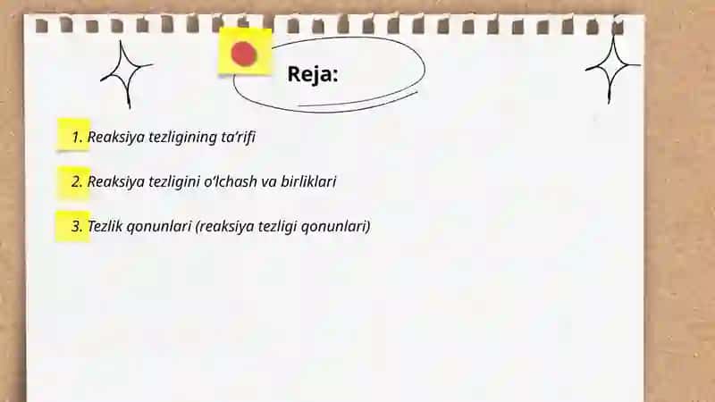 Reaksiya tezligi 2