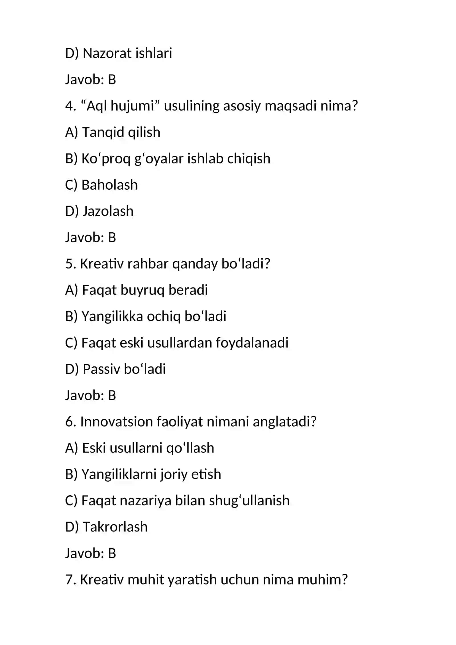 maktabgacha talim test 2