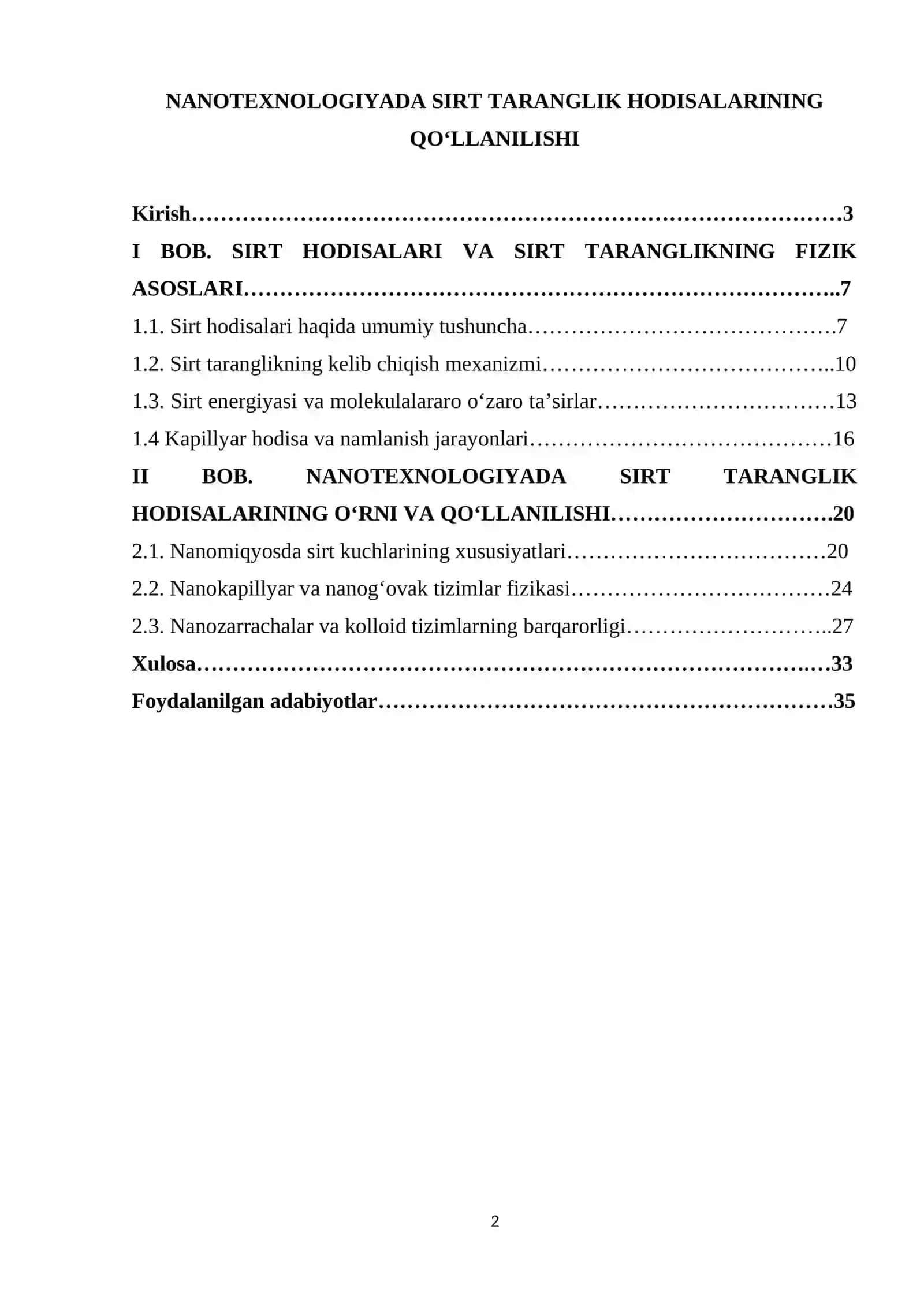 NANOTEXNOLOGIYADA SIRT TARANGLIK HODISALARINING QO‘LLANILISHI 2