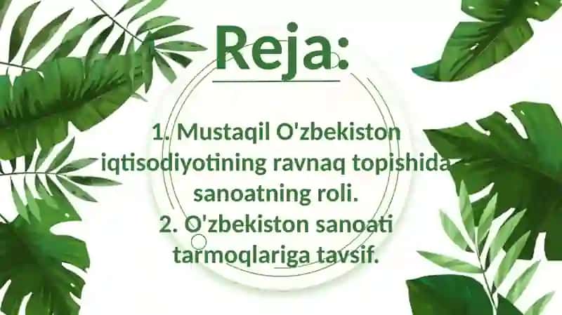 O'zbekiston sanoat geografiyasi 2