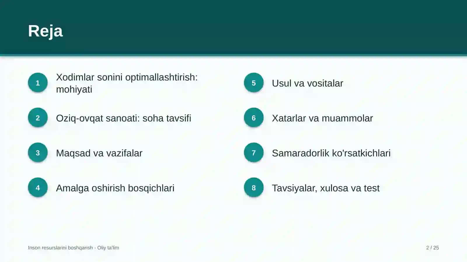 oziq ovqat sanoatida xodimlar sonini optimallashtirish 8293 2