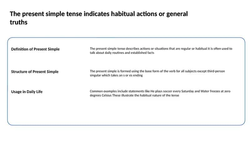 Present tenses 2