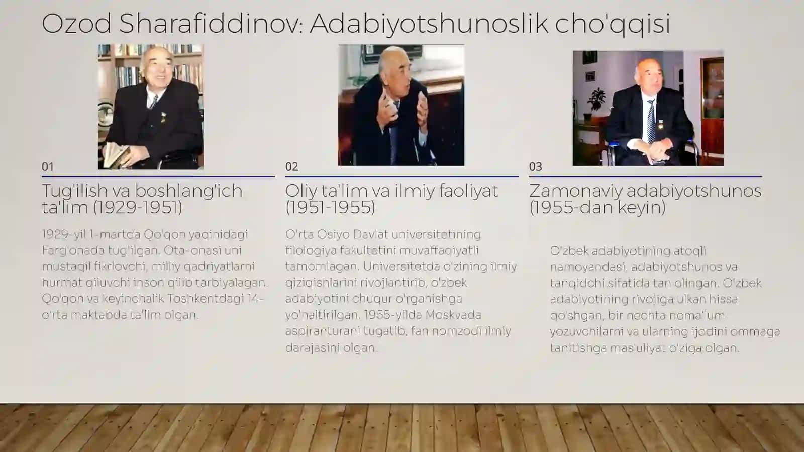Ozod Sharafiddinov: Adabiyotshunoslik cho'qqisi 2