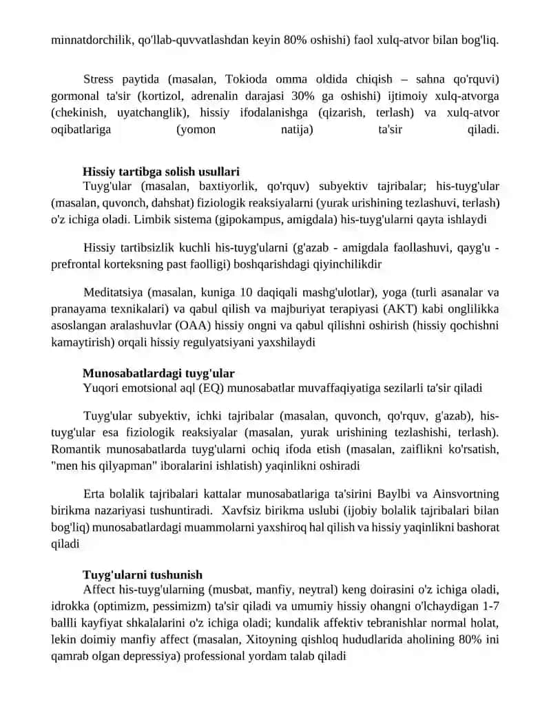 Emotsiya va hissiyotlar 2