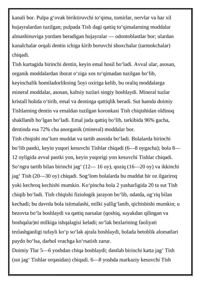TISH OLISH OPERATSIYALLARI 2