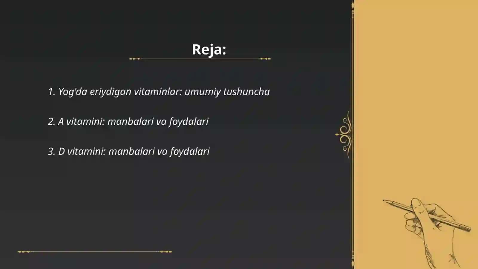 Yog'da eridigan vitaminlar 2