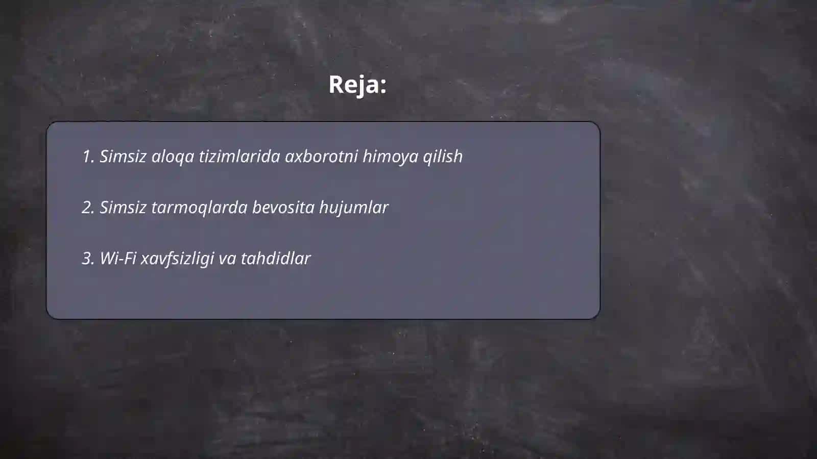 Simsiz aloqa tizimlariga nisbatan tahdidlar tahlili 2