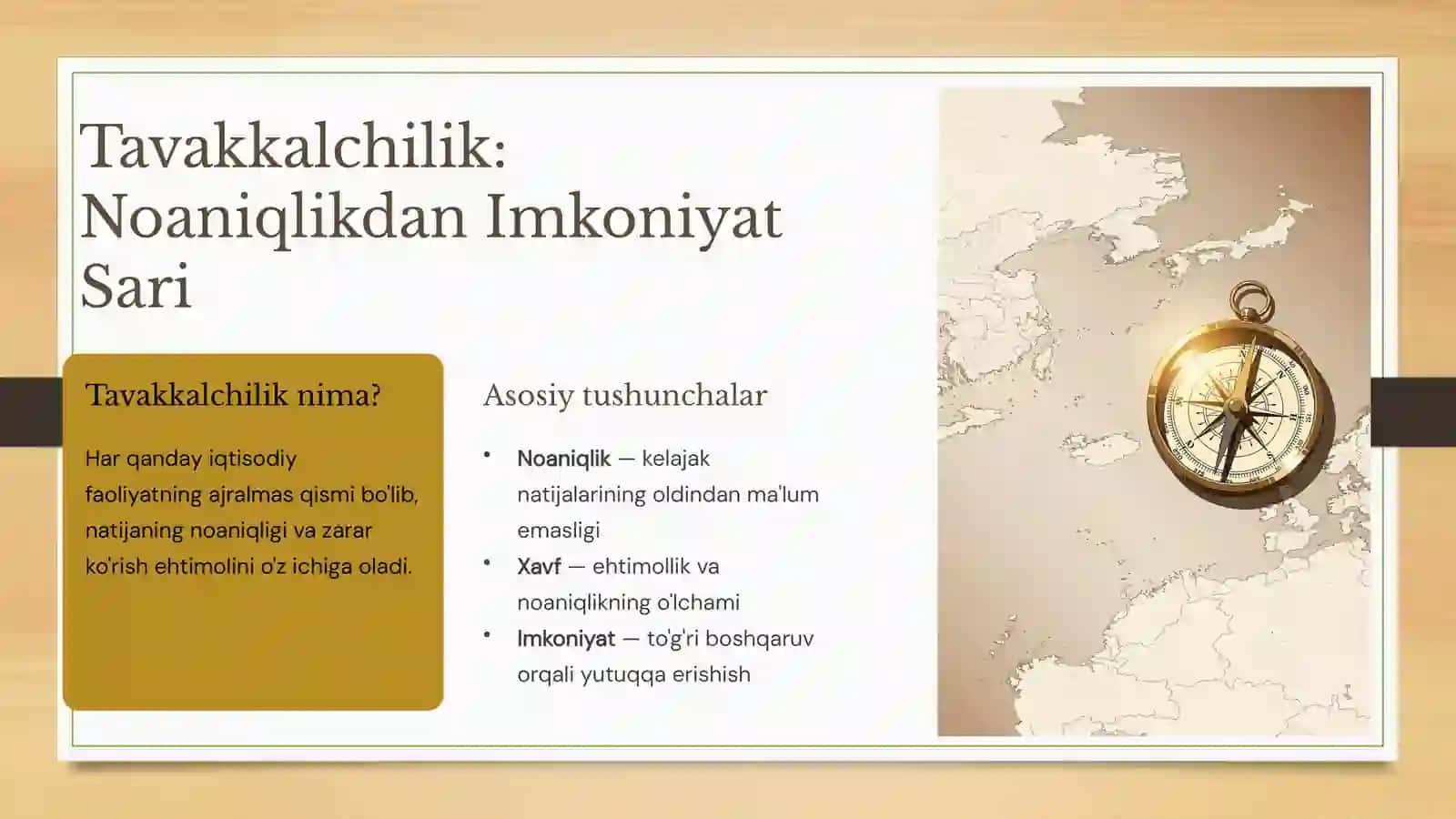 Bozor Sharoitida Tavakkalchilik: Mohiyat va Turlar 2