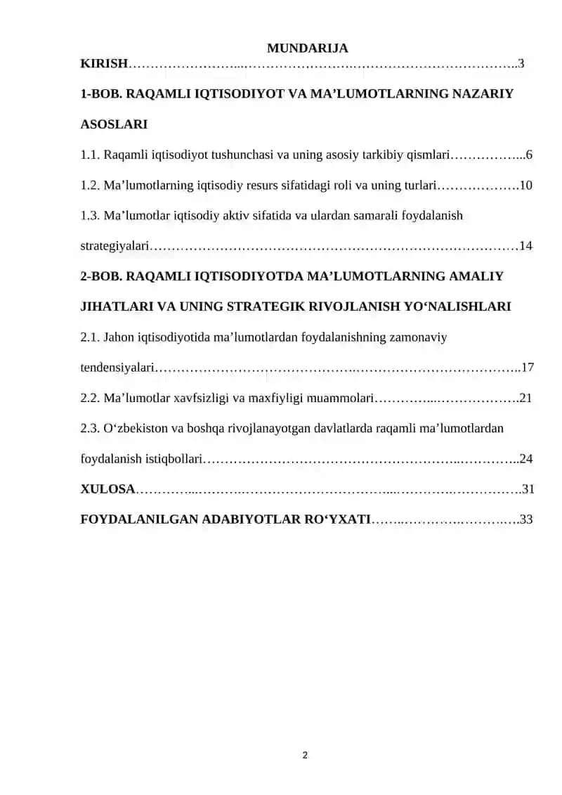 Raqamli iqtisodiyotda ma’lumotlarning o‘rni 2