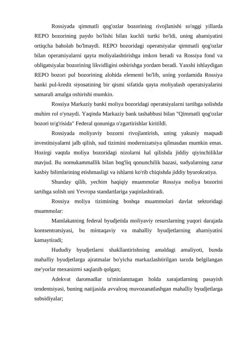 ROSSIYA MOLIYA VA SOLIQLAR TO'G'RISIDA 2