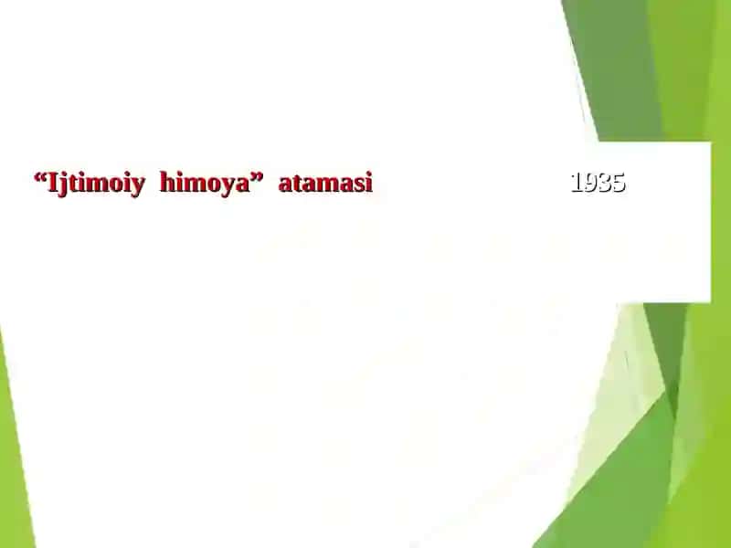M:AHOLINI IJTIMOIY HIMOYALASH ASOSLARI 2
